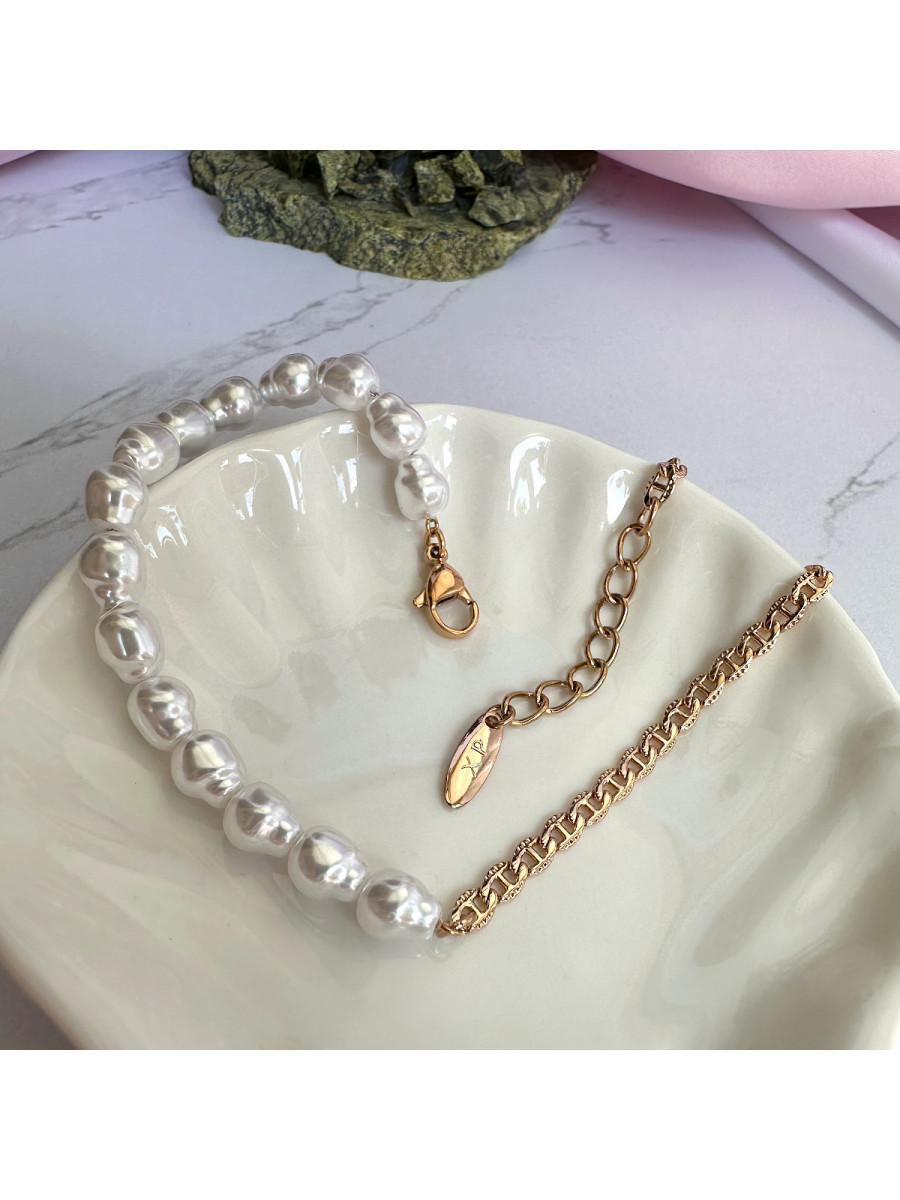 Ножной браслет "Магия жемчуга" (24-28 см.), Xuping Jewelry