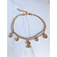 Браслет на ногу "520" с зашифрованной фразой «Я люблю тебя» (Xuping Jewelry)