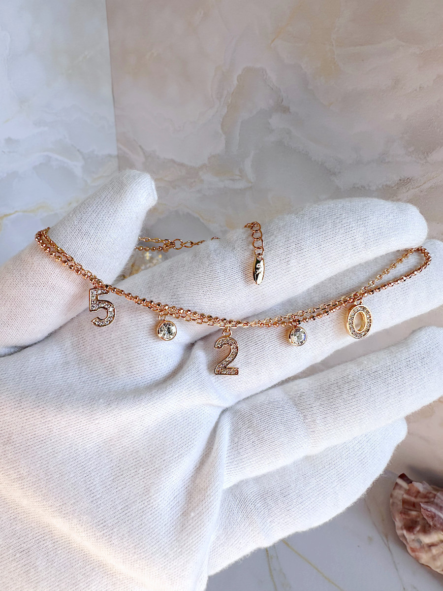 Браслет на ногу "520" с зашифрованной фразой «Я люблю тебя» (Xuping Jewelry) Браслет на ногу "520" с зашифрованной фразой «Я люблю тебя» (Xuping Jewelry)
