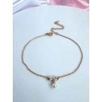 Ножной браслет с бантиком и жемчужной подвеской, Xuping Jewelry
