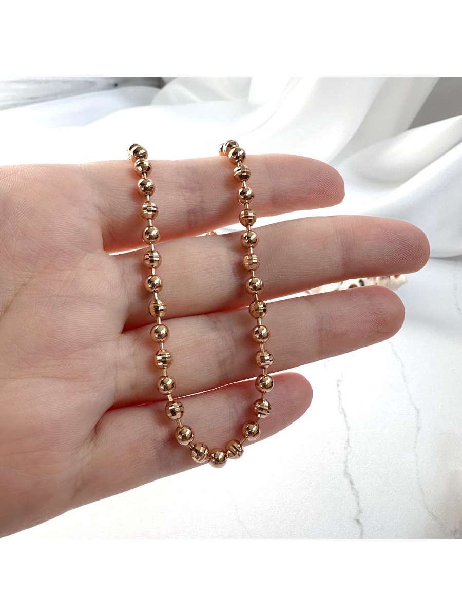 Позолоченный ножной браслет шариками (26 см.), Xuping Jewelry Позолоченный ножной браслет шариками (26 см.), Xuping Jewelry