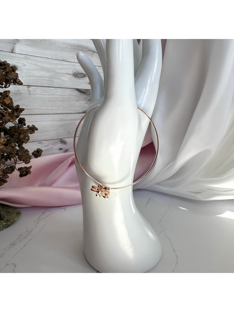Гибкий браслет с нежным цветком и лепестками-фианитами, Xuping Jewelry Гибкий браслет с нежным цветком и лепестками-фианитами, Xuping Jewelry