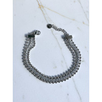 Трехслойный браслет с дорожкой цирконов и шариками, Xuping Jewelry