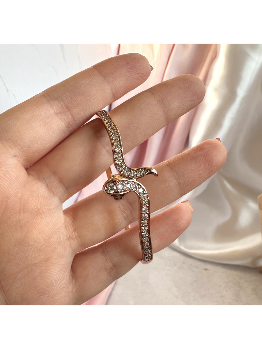 Жесткий браслет "Змея-искусительница" (19 см.), Xuping Jewelry