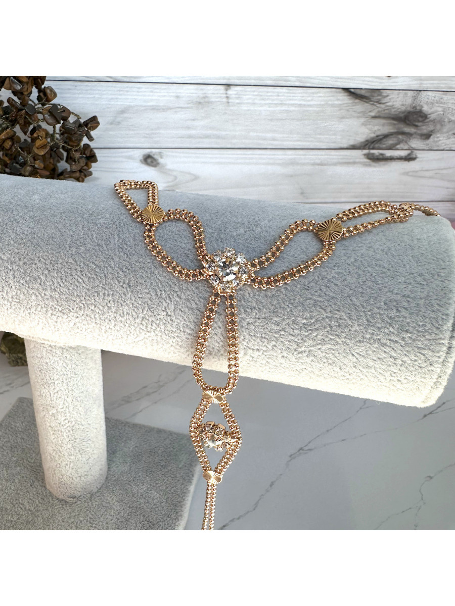 Слейв-браслет на запястье и на палец с цветами (браслет "Жади"), Xuping Jewelry