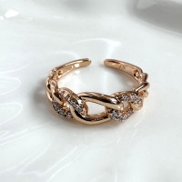 Кольцо "Цепь" с цирконами, Xuping Jewelry