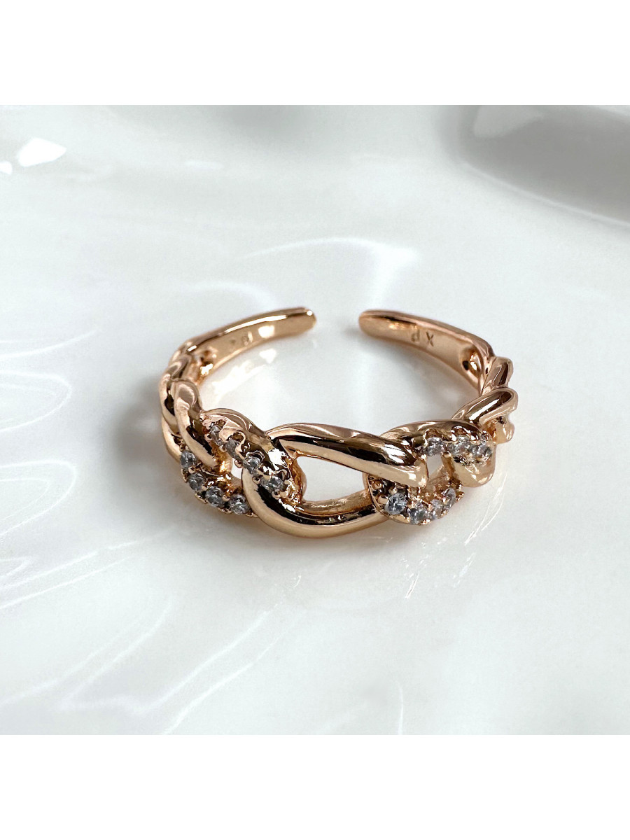 Кольцо "Цепь" с цирконами, Xuping Jewelry Кольцо "Цепь" с цирконами, Xuping Jewelry