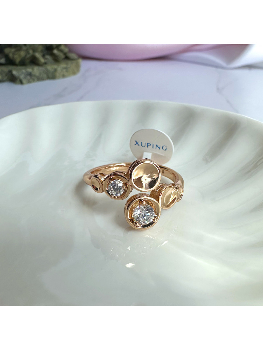 Кольцо позолоченное "Гармония" (16-19), Xuping Jewelry Кольцо позолоченное "Гармония" (16-19), Xuping Jewelry