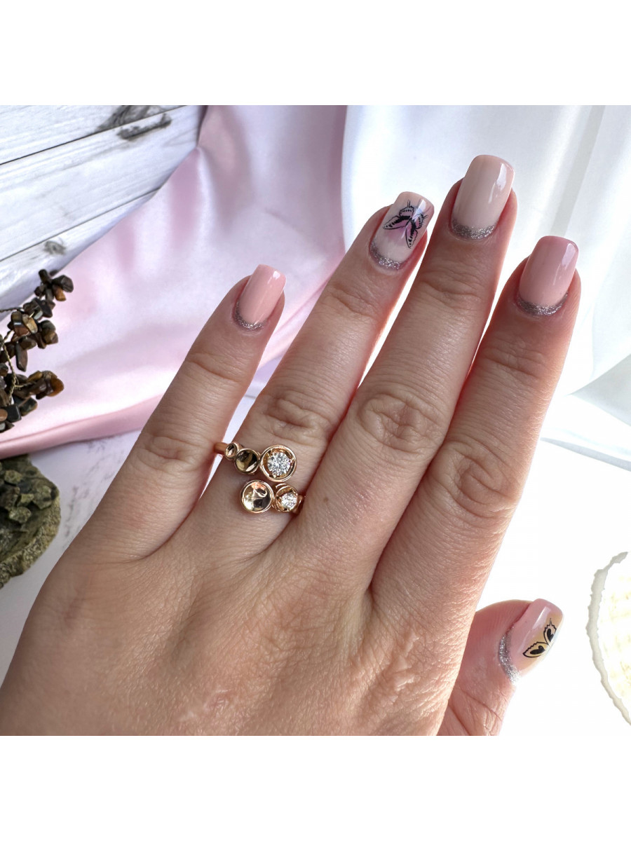 Кольцо позолоченное "Гармония" (16-19), Xuping Jewelry Кольцо позолоченное "Гармония" (16-19), Xuping Jewelry