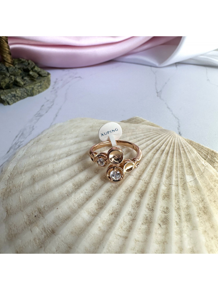 Кольцо позолоченное "Гармония" (16-19), Xuping Jewelry Кольцо позолоченное "Гармония" (16-19), Xuping Jewelry
