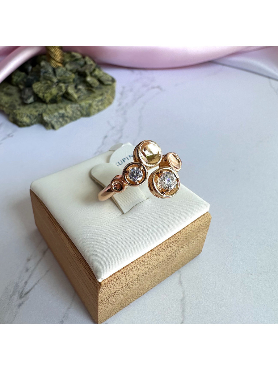 Кольцо позолоченное "Гармония" (16-19), Xuping Jewelry Кольцо позолоченное "Гармония" (16-19), Xuping Jewelry