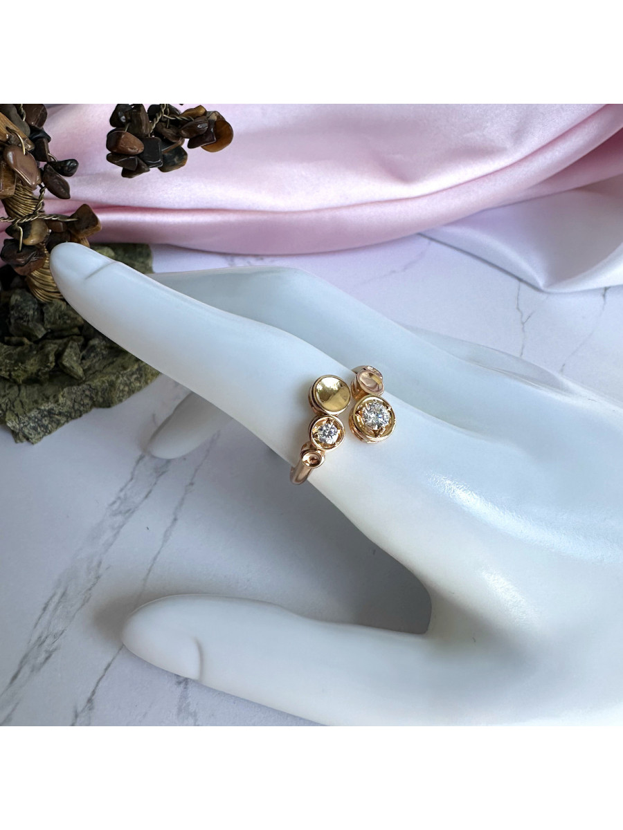 Кольцо позолоченное "Гармония" (16-19), Xuping Jewelry Кольцо позолоченное "Гармония" (16-19), Xuping Jewelry