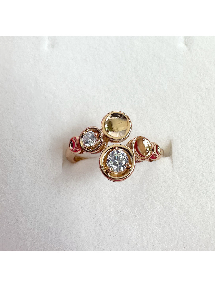 Кольцо позолоченное "Гармония" (16-19), Xuping Jewelry Кольцо позолоченное "Гармония" (16-19), Xuping Jewelry
