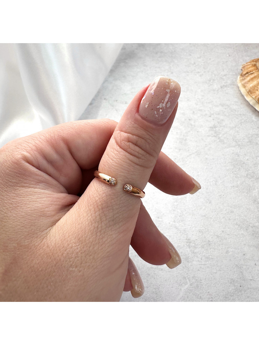 Кольцо "Есть контакт" (универсальный размер) в золоте, Xuping Jewelry Кольцо "Есть контакт" (универсальный размер) в золоте, Xuping Jewelry