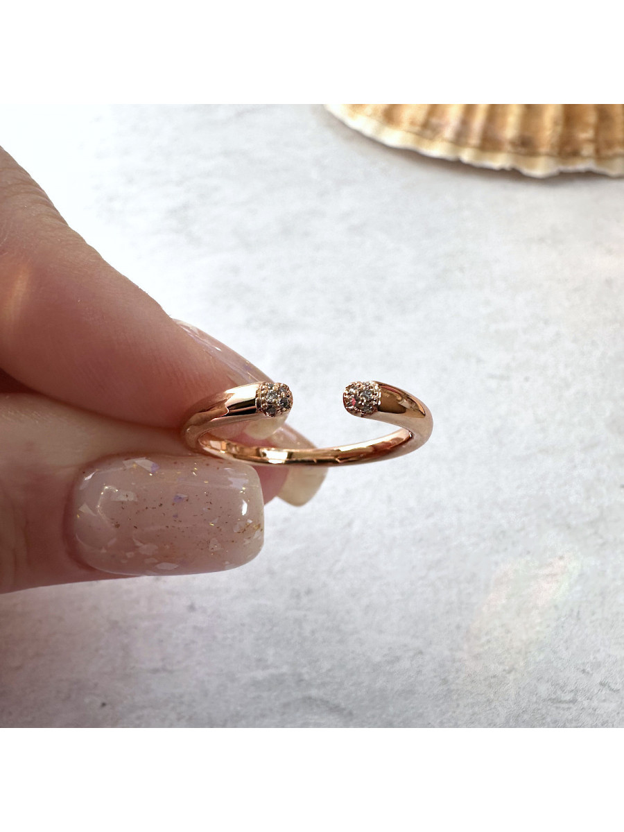 Кольцо "Есть контакт" (универсальный размер) в золоте, Xuping Jewelry Кольцо "Есть контакт" (универсальный размер) в золоте, Xuping Jewelry