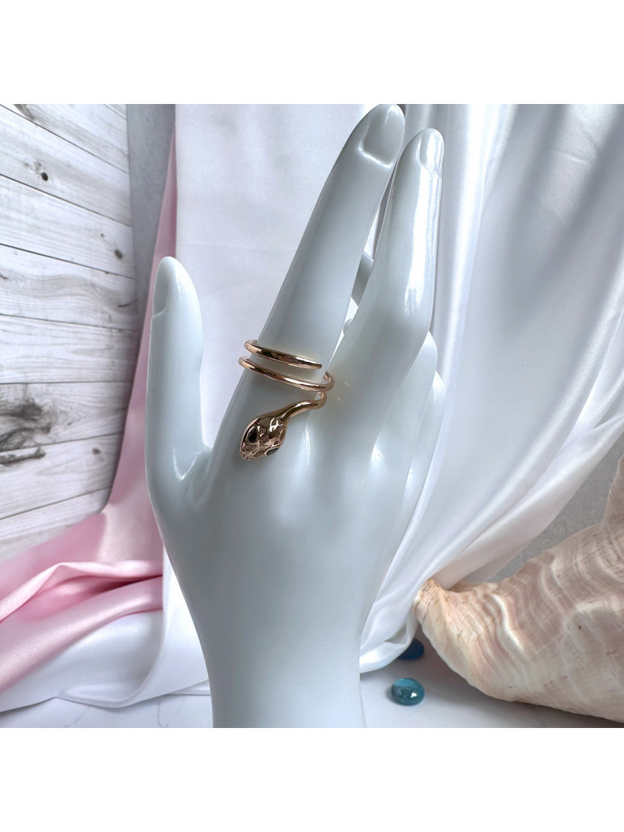 Кольцо "Королевская Змея" в позолоте (16-21), Xuping Jewelry Кольцо "Королевская Змея" в позолоте (16-21), Xuping Jewelry