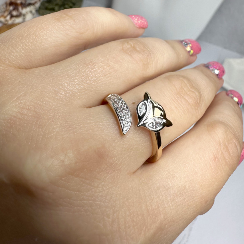 Женское кольцо на палец Лиса (позолота), Xuping Jewelry