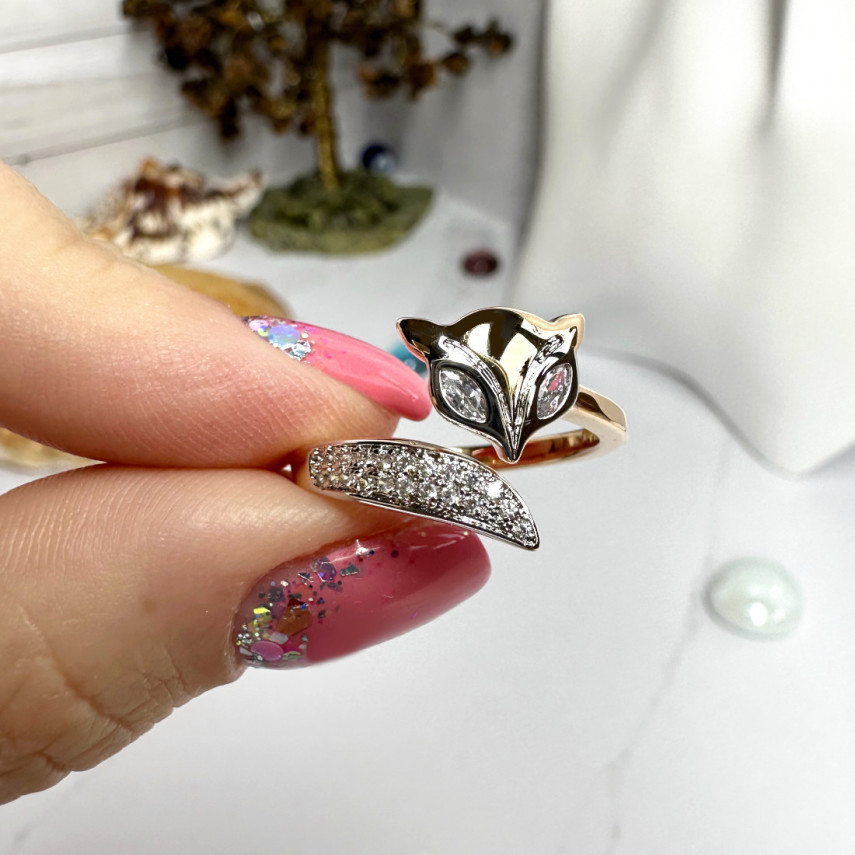 Женское кольцо на палец Лиса (позолота), Xuping Jewelry