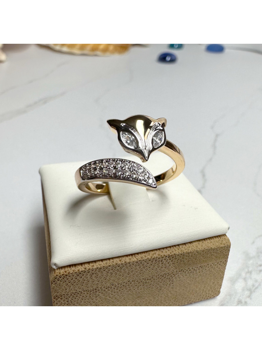 Женское кольцо на палец Лиса (позолота), Xuping Jewelry