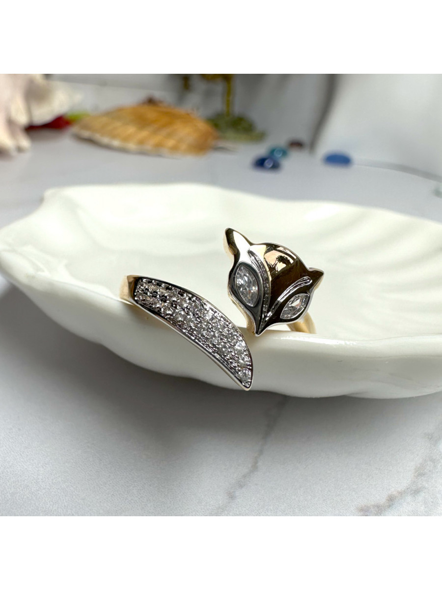 Женское кольцо на палец Лиса (позолота), Xuping Jewelry