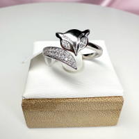 Кольцо "Серебристая Лиса" с цирконами, Xuping Jewelry