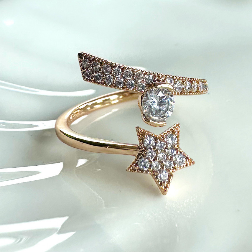 Кольцо Xuping Jewelry с луной и звездой, разъёмное