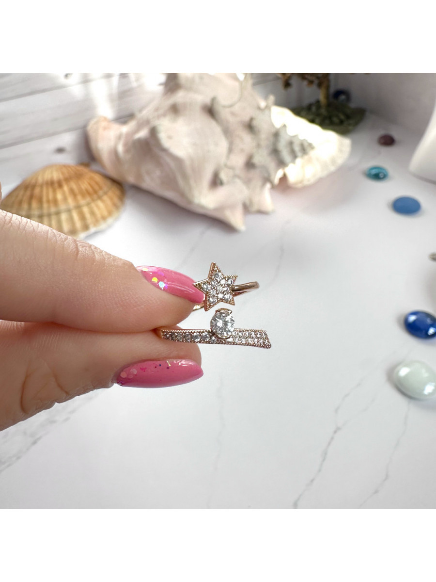 Кольцо Xuping Jewelry с луной и звездой, разъёмное Кольцо Xuping Jewelry с луной и звездой, разъёмное