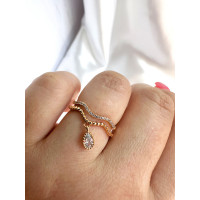 Кольцо с подвеской-каплей (16-20), Xuping Jewelry