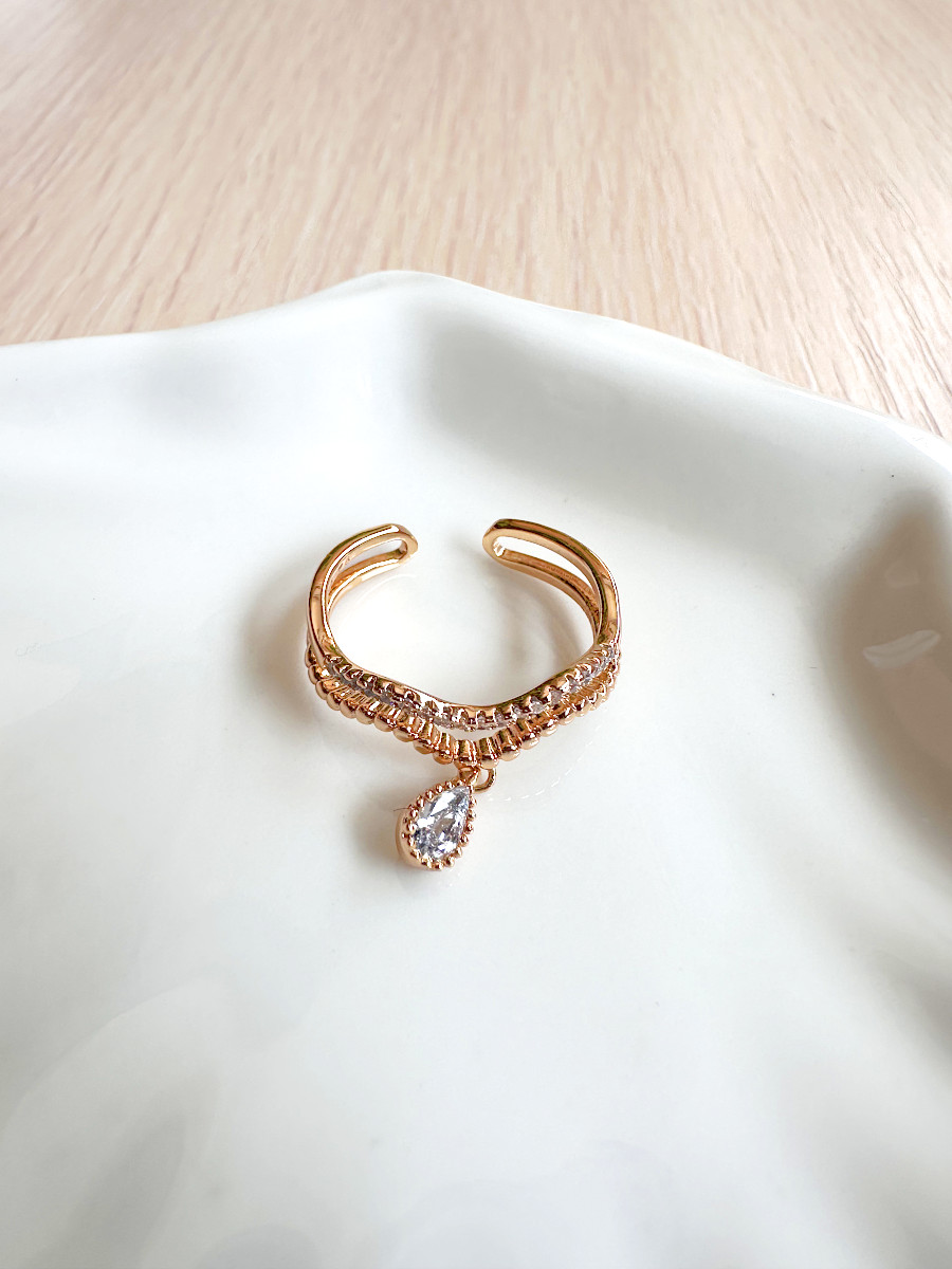 Кольцо с подвеской-каплей (16-20), Xuping Jewelry Кольцо с подвеской-каплей (16-20), Xuping Jewelry