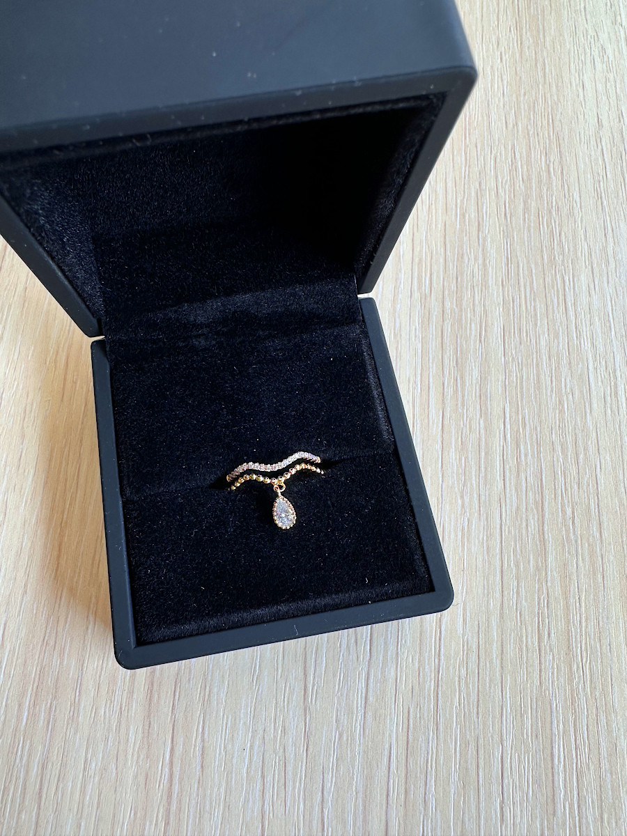 Кольцо с подвеской-каплей (16-20), Xuping Jewelry Кольцо с подвеской-каплей (16-20), Xuping Jewelry