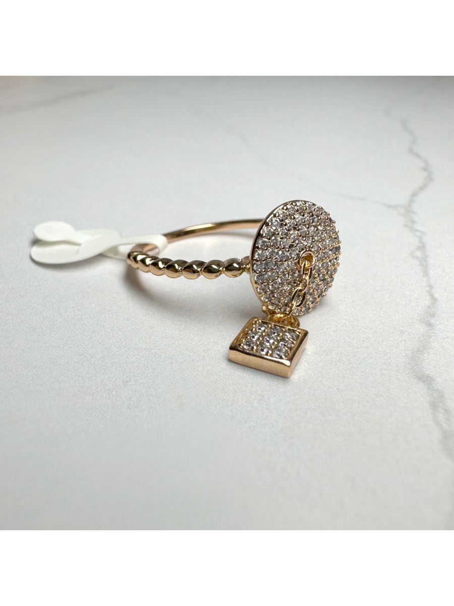 Кольцо “Океан камней” с подвесным элементом, Xuping Jewelry (размер 21) Кольцо “Океан камней” с подвесным элементом, Xuping Jewelry (размер 21)