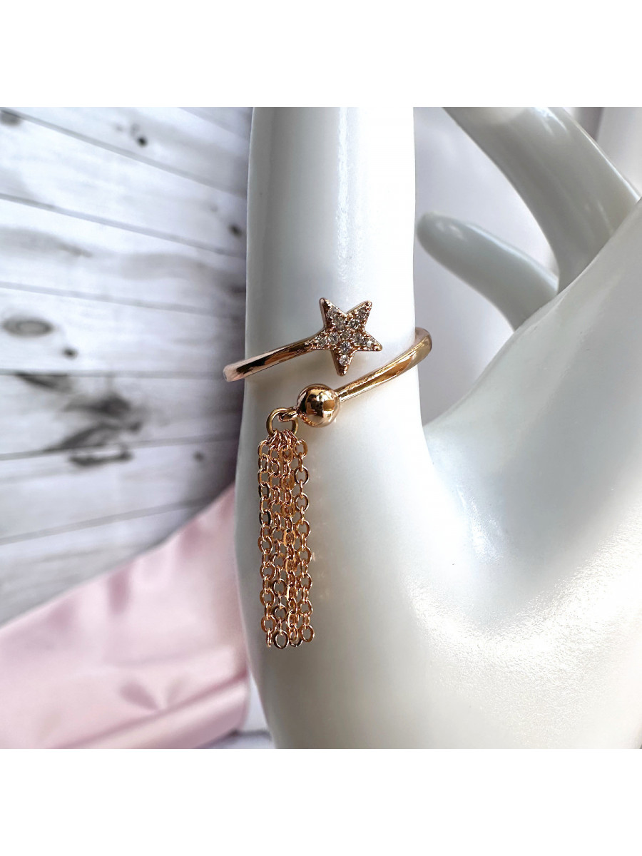 Кольцо со звездой и подвеской-кисточкой (16-21), Xuping Jewelry
