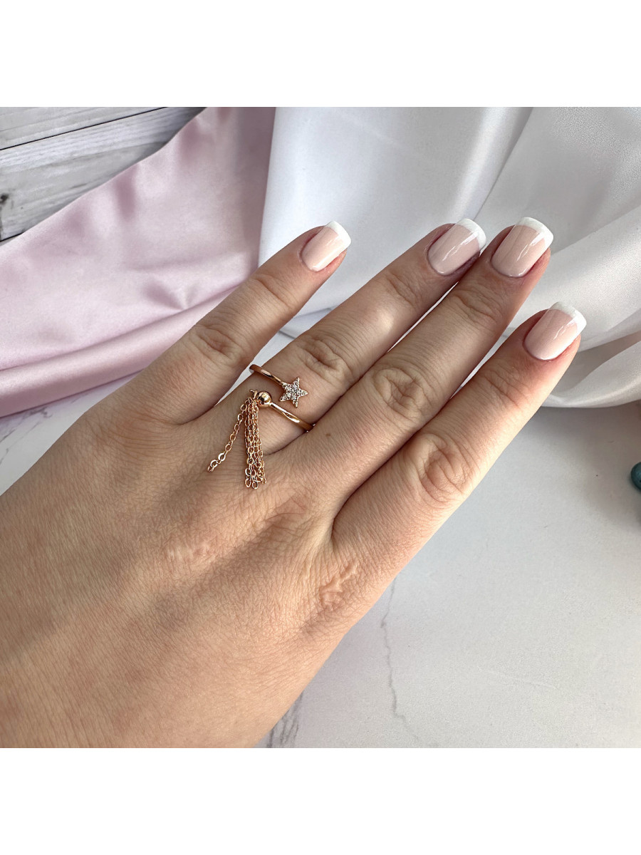 Кольцо со звездой и подвеской-кисточкой (16-21), Xuping Jewelry