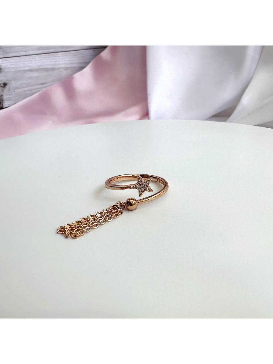 Кольцо со звездой и подвеской-кисточкой (16-21), Xuping Jewelry