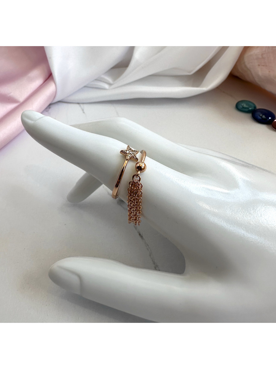 Кольцо со звездой и подвеской-кисточкой (16-21), Xuping Jewelry