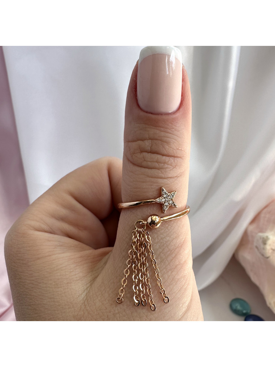 Кольцо со звездой и подвеской-кисточкой (16-21), Xuping Jewelry