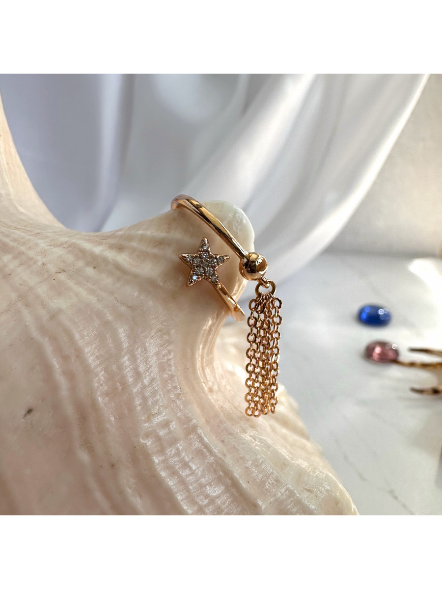 Кольцо со звездой и подвеской-кисточкой (16-21), Xuping Jewelry