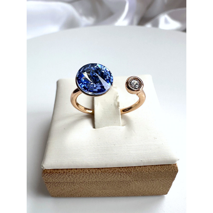 Кольцо "Sky" с синим кристаллом Сваровски (16-20), Xuping Jewelry