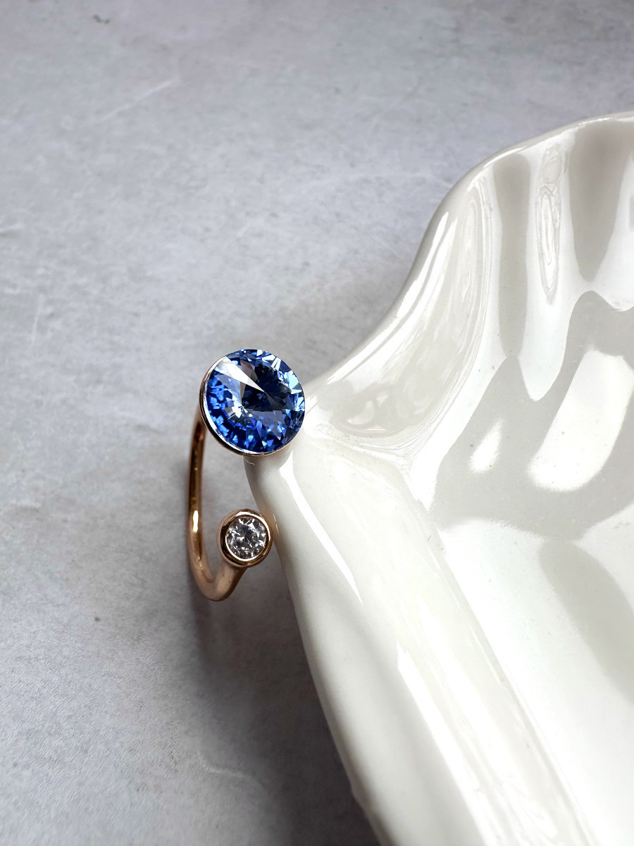 Кольцо "Sky" с синим кристаллом Сваровски (16-20), Xuping Jewelry