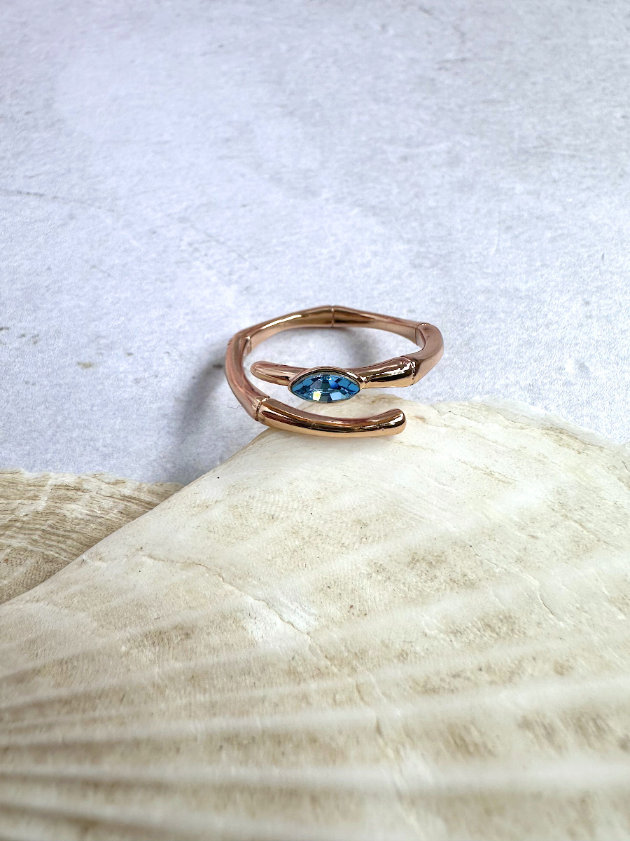 Кольцо-змея "Аспид" с голубым кристаллом Сваровски в голове (16-22), Xuping Jewelry Кольцо-змея "Аспид" с голубым кристаллом Сваровски в голове (16-22), Xuping Jewelry