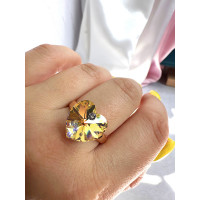 Кольцо "Сердце Золушки" с жёлтым кристаллом Сваровски (18-22), Xuping Jewelry