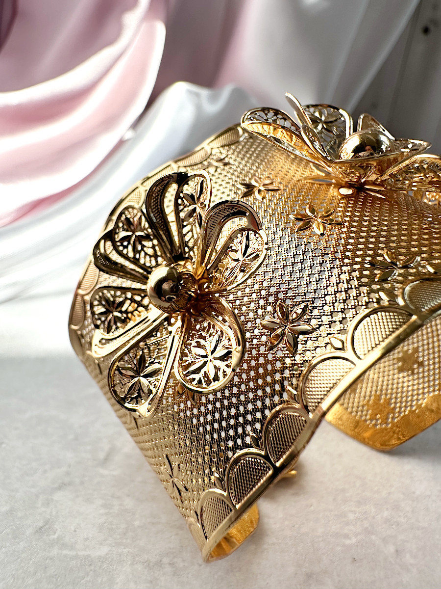 Ажурный комплект "Цветы": браслет и кольцо от Xuping Jewelry Ажурный комплект "Цветы": браслет и кольцо от Xuping Jewelry