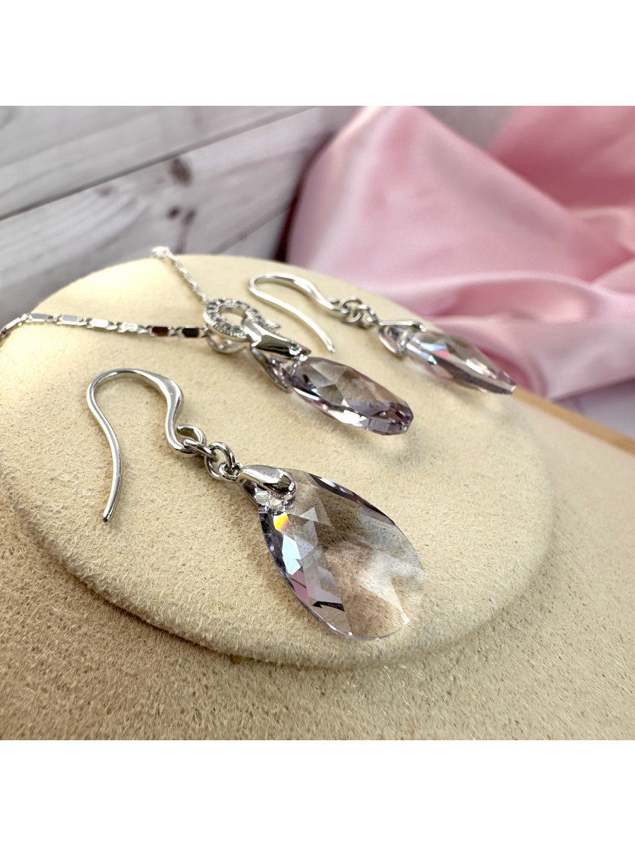 Комплект украшений Xuping Jewelry: колье и серьги с кристаллом Swarovski "Мальвина" Комплект украшений Xuping Jewelry: колье и серьги с кристаллом Swarovski "Мальвина"