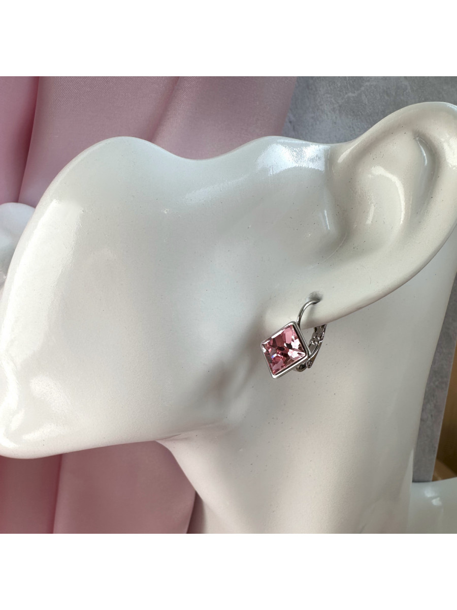 Колье и серьги с кристаллами Swarovski - комплект украшений “Crystal Rose” Колье и серьги с кристаллами Swarovski - комплект украшений “Crystal Rose”