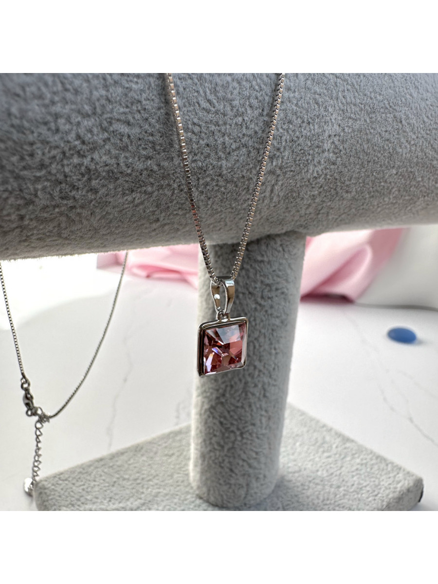 Колье и серьги с кристаллами Swarovski - комплект украшений “Crystal Rose” Колье и серьги с кристаллами Swarovski - комплект украшений “Crystal Rose”
