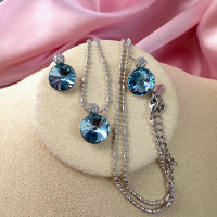 Колье и серьги с кристаллами Swarovski - комплект украшений Xuping Jewelry "Царевна Будур"
