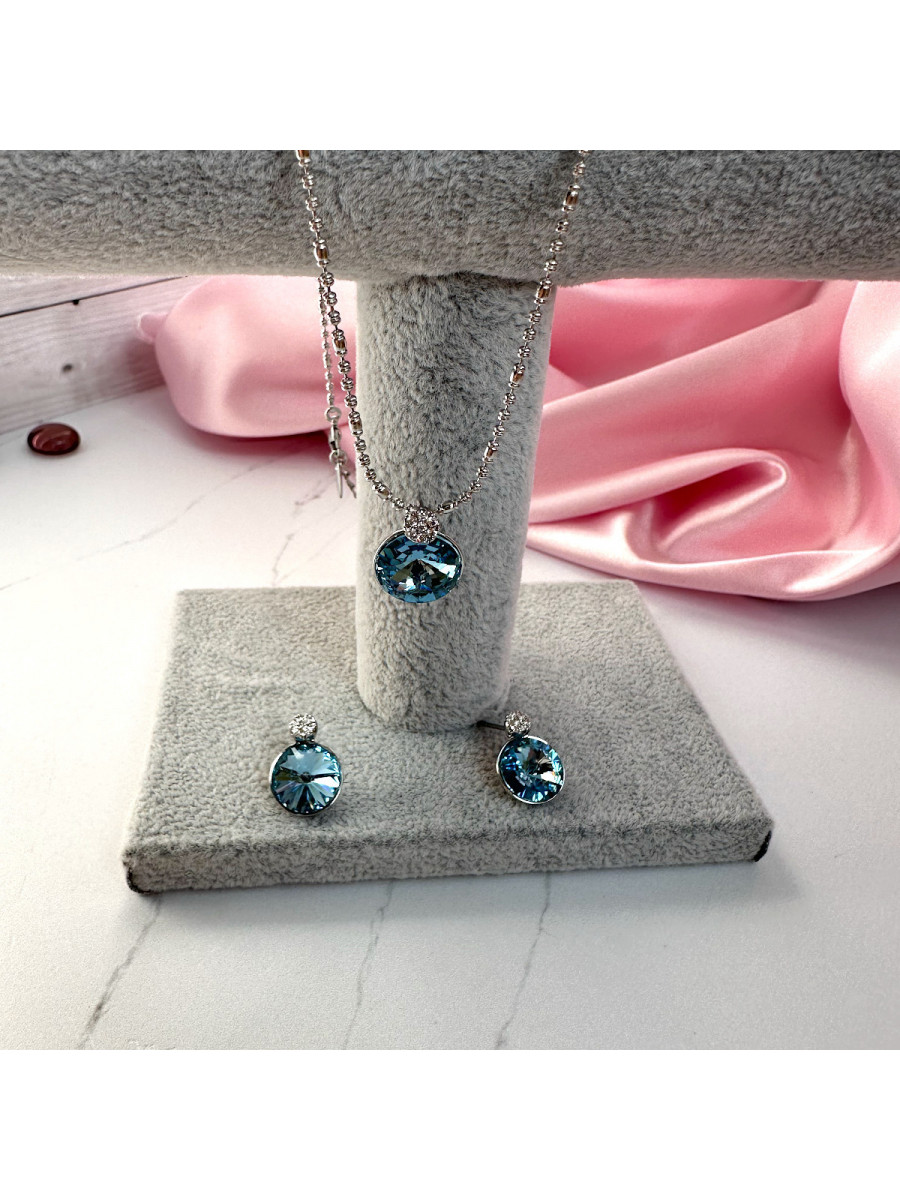 Колье и серьги с кристаллами Swarovski - комплект украшений Xuping Jewelry "Царевна Будур" Колье и серьги с кристаллами Swarovski - комплект украшений Xuping Jewelry "Царевна Будур"