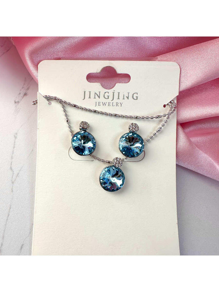 Колье и серьги с кристаллами Swarovski - комплект украшений Xuping Jewelry "Царевна Будур" Колье и серьги с кристаллами Swarovski - комплект украшений Xuping Jewelry "Царевна Будур"