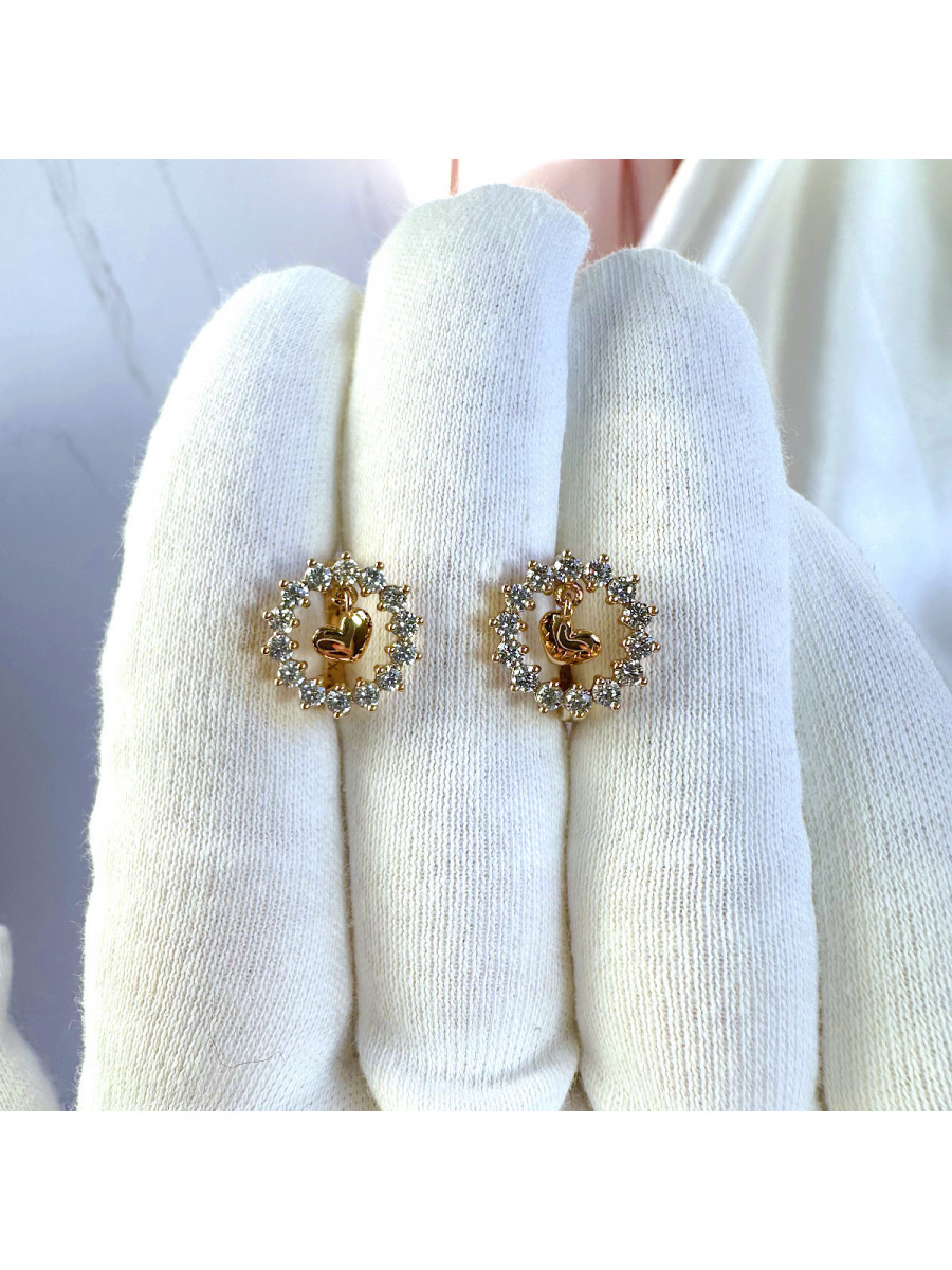 Комплект украшений "Сияние сердца": подвеска и серьги Xuping Jewelry
