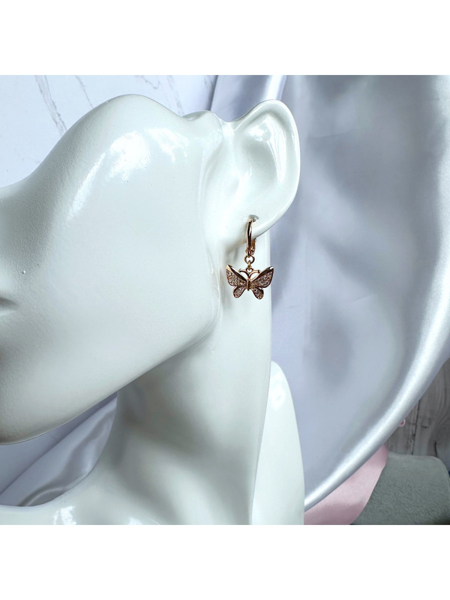 Комплект украшений "Бабочки": подвеска и серьги Xuping Jewelry Комплект украшений "Бабочки": подвеска и серьги Xuping Jewelry
